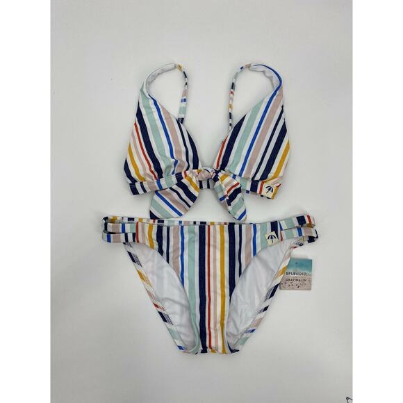 SPLENDID x Gray Malin Beach Two Piece Swimsuit X-small - Picture 1 of 4